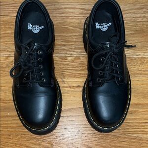 Dr. Martens Black Leather Men's Shoes